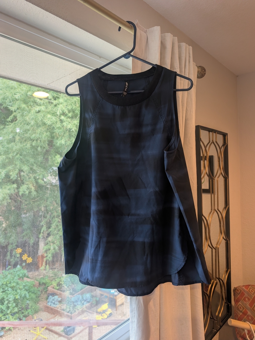 Athleta Black Satin-Look Sleeveless Camisole